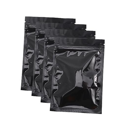 HOMOCONO 100pcs Resealable Foil Pouch Bags Flat Zipper Seal Food Storage Bags Packaging for Candy Dried Fruits Nuts for Home Office Retail Use