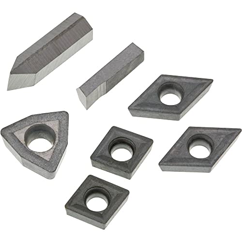 Grizzly T23903 YG6X TiN Insert Set (7) for T10293, Aluminum