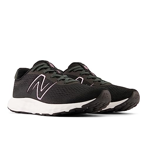New Balance Women's 520 V8 Running Shoe, Black/White, 8.5