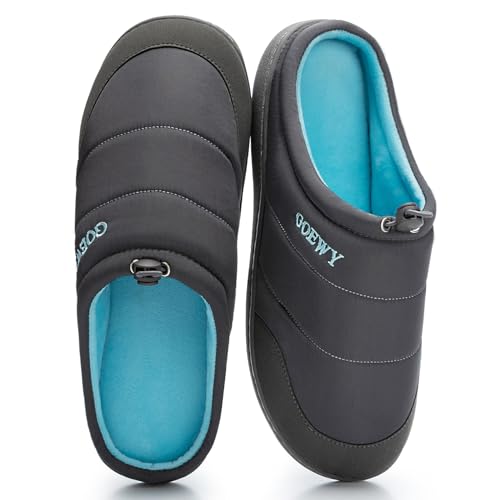 GOEWY Two-Tone Mens Slippers,Indoor and Outdoor House Shoes with Memory Foam,Anti-Slip Bedroom Slippers as Gifts for Mens Him Dad Husband boyfriend