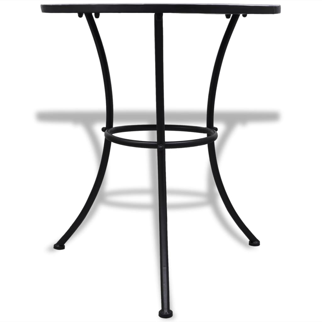 vidaXL Bistrotafel 60 cm mozaïek blauw en wit