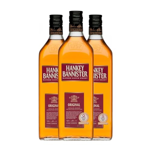 Whiskey Blended Hankey Bannister Scotch 70 cl (Schachtel mit 3 Flaschen von 70 cl)