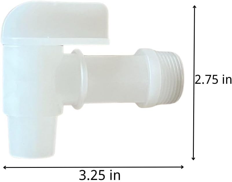 White Plastic Drum Faucet Flow 3/4 Spigot Replacement (2)