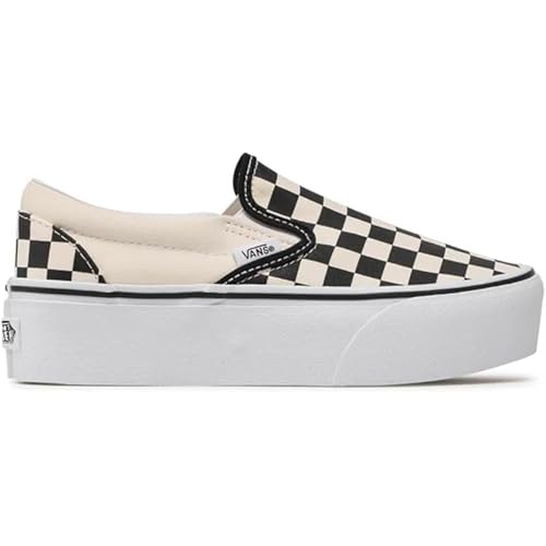 Vans Women's UA Classic Slip-On Stackform Sneakers, CheckerboardBlack/White, 5.5 Medium US