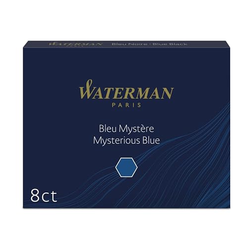 Image of Waterman Fountain Pen Ink Cartridges - Box of 8, Mysterious Blue (S0110910) by Waterman
