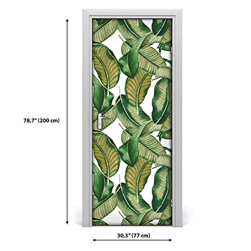Vinilo para puerta 77x200 autoadhesivo de hojas botánicas Coloray 3