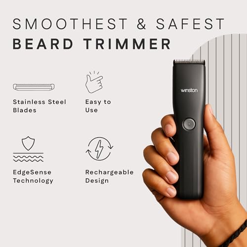Image of Winston Snipper Beard Trimmer High Precision Trimming 2 Beard Combs with 20mm Length Settings, Charging Digital Display & Travel Lock