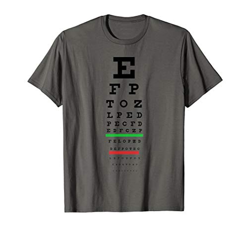 Snellen Eye Chart T-Shirt - Oftalmology - Vision Test