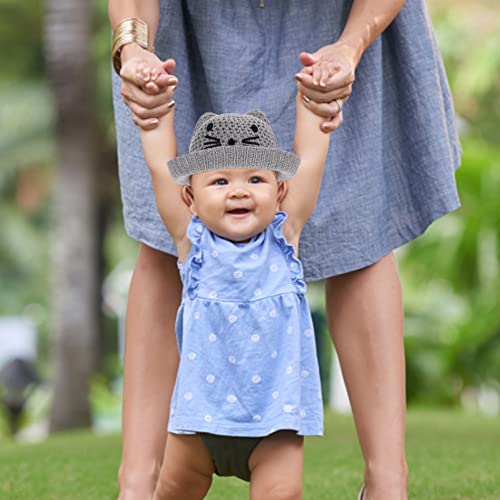 NOLITOY Summer Boys and Girls Sun Hat Bucket Hat for Boys and Girls Fashion Design Grey2