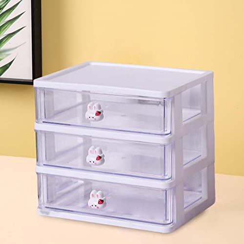 Organisateur de coiffeuse avec compartiments de maquillage et 3 tiroirs de rangement