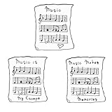 À thème musical – qualité naturelle, inspirée de l'extraction minière, en alliage, représentant une partition musicale, bijou musical pour femme