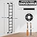 9FT Wall Mounted Ladder Heavy Duty 450lbs Capacity, 9-Step Steel Pipe Fire Escape Ladder for Egress Window & Basement, Industrial Wall/Floor-Mounted Loft