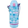 Tiger Water Bottle, 16.9 fl oz 500 ml, Sahara Stainless Steel Bottle, Sports, Direct Drinking Cup, 2-Way Blue Dot MBO-H050AT