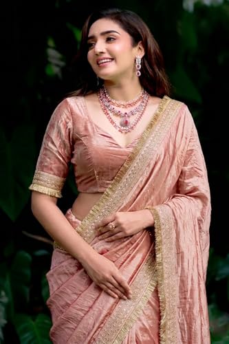 Image of Women's Designer Bollywood Soft Georgette Heavy Embroidery Sequins Work Sarees For Wedding With Blouse Piece