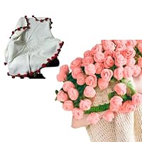 Amazon｜花束になるブランケット ブーケ フラワー かわいい 毛糸 バラ