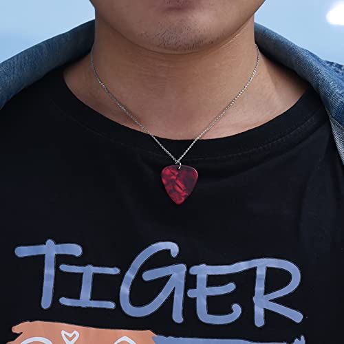 Magnifique collier médiator de guitare pour les amateurs de musique en acier inoxydable avec chaîne de perles pour… - Les Beatles, Paul McCartney, John Lennon, RIngo Starr, George Harrison Magnifique collier médiator de guitare pour les amateurs de musique en acier inoxydable avec chaîne de perles pour… – Image 5