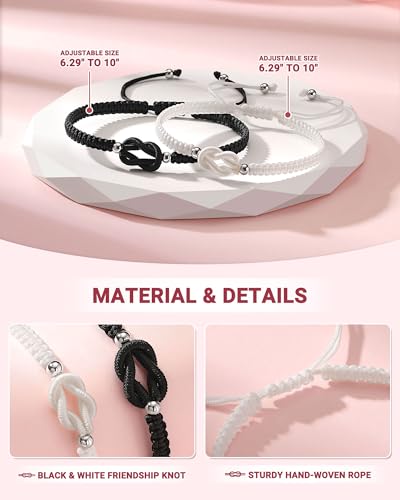 UNGENT THEM Forever Knot Friendship Bracelets Galentines Valentines Birthday Christmas Gifts for Women Friends4