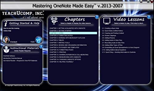 TEACHUCOMP Video Training Tutorial for Microsoft OneNote (One Note) 2013 DVD-ROM Course and PDF Manual - Thumbnail 3