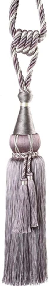 Tiebacks de cortina de borla de diseño artesanal premium en hilo morado