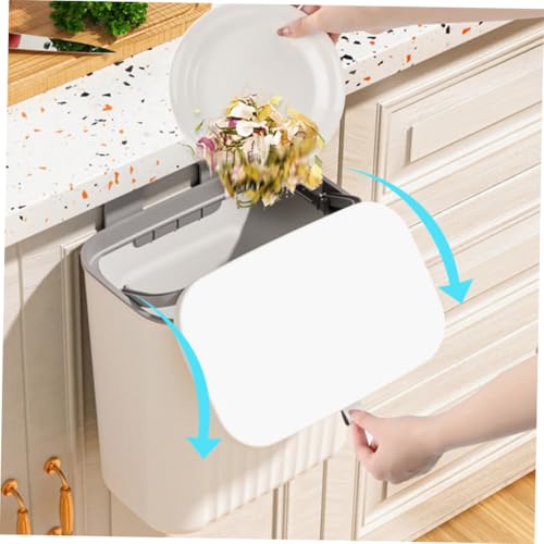 Basurero plástico colgante para cocina con tapa miniatura 3