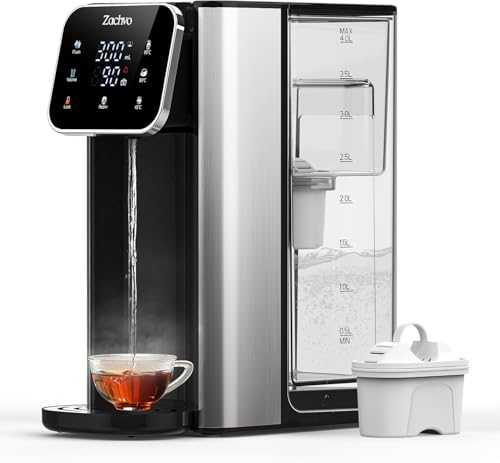 ZACHVO Dispensador de Agua Caliente UR05-2200W Agua Caliente en Segundos, 4 Niveles de Temperatura y...