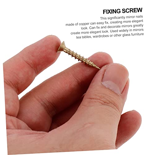 OUNONA 16 piezas tornillos de fijación para vidrio, clavos decorativos resistentes a la corrosión para hogar y oficina miniatura 2
