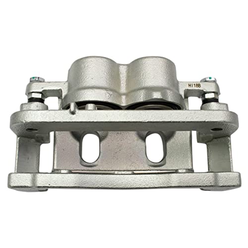 Image of TRQ Front Driver and Passenger Side Brake Caliper Set Caliper Brackets Hardware Compatible with 2008-2020 Cadillac Escalade, Chevrolet Silverado 1500, GMC Sierra 1500