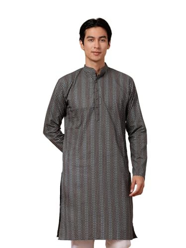 Image of Majestic Man Men's Cotton Regular Fit Casual Kurta