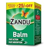 ZANDU SCHMERZ BALSAM 25 ML - AYURVEDISCHE SCHMERZSALBE GEGEN KOPFSCHMERZEN, ERKÄLTUNG &AMP; MUSKELSCHMERZEN | NATÜRLICHE SALBE FÜR SCHNELLE LINDERUNG MIT KAJAL STICKER