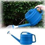 Generic 2 Gallon Plastic Blue Watering Can with Removable Long Spout, Large Capacity for Indoor Outdoor Plants