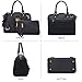 Dasein Women Barrel Handbags Fashion Satchel Bags Top Handle Shoulder Purses Vegan Leather Work Tote (Buffalo Black)