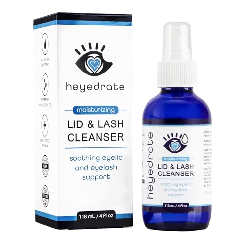 Lid and Lash Cleanser – 4oz Glass Bottle – Pure Hypochlorous Acid Spray for Soothing Dry Eye Irritation – Daily Eyelid & Lash Cleanser​