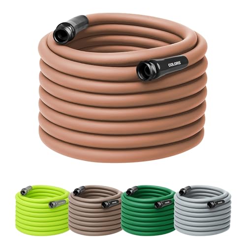 Image of Flexzilla Colors Std Grip Garden Hose 5 /8 inch x 100' 3 /4 inch - 11 1 /2 GHT Fittings, Red Clay