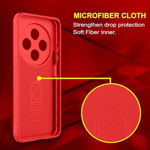 Image of Zapcase Back Case Cover for Poco M7 5G | Compatible for Poco M7 5G Back Cover | Liquid Silicon Magic Case with Camera Protection | Red
