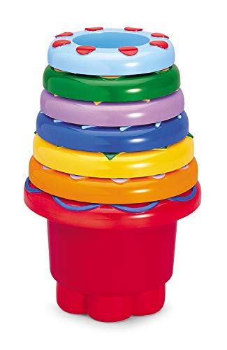 Price comparison product image Set of 7 TOLO Rainbow Colours Stacking and Nesting Cups