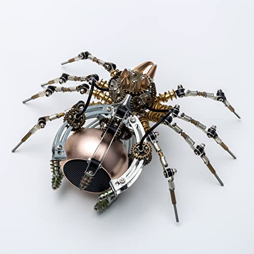 Puzzle metalowe 3D, zestaw do samodzielnego montażu Spider Speaker zestaw modeli, odłączane puzzle 3D zestaw do budowania ze stali nierdzewnej dla dorosłych, zabawka edukacyjna, łamigłówka ozdoba na