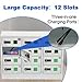 Knwigoe Cellphone Charging Station,12 Slot Cell Phone Locker Charger,3 in 1 Cell QC3.0 Fast Charging Cables Phone Stations, Overcharge Protection Combination Locks for Office Classroom Home