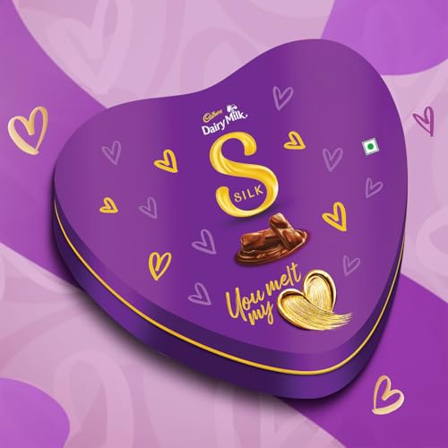 Cadbury Dairy Milk Silk Heart Shaped Valentine's Chocolate Gift B...
