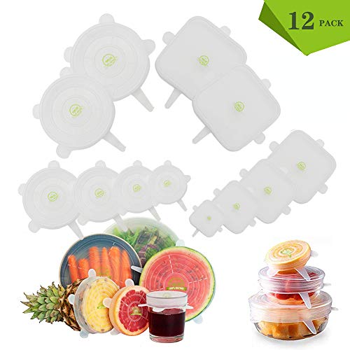 Silicone Stretch Lids, Reusable Food Covers for Bowl Cup, Safe in Microwave Dishwasher