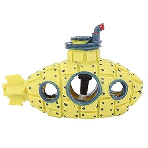 YOUTHINK Aquarium Air Bubbler Realistic Yellow Submarine Oxygen Air Bubbler St1 Set for Fish Tank Aquarium Decoration Landscape Ornament