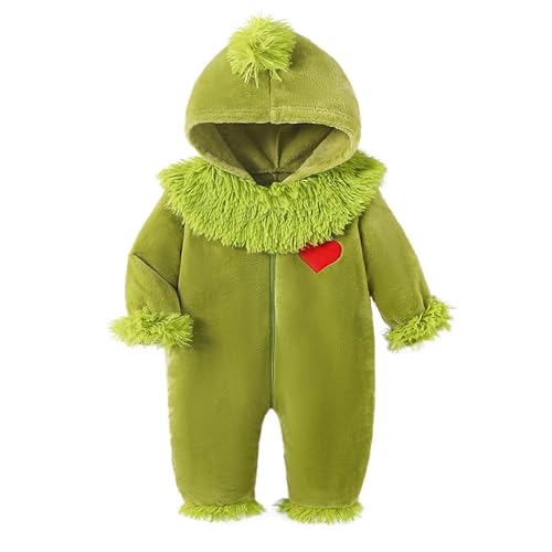 Ayalinggo Baby Green Monster Costume Newborn Infant Long Sleeve Hoodie Romper Jumpsuit My First...