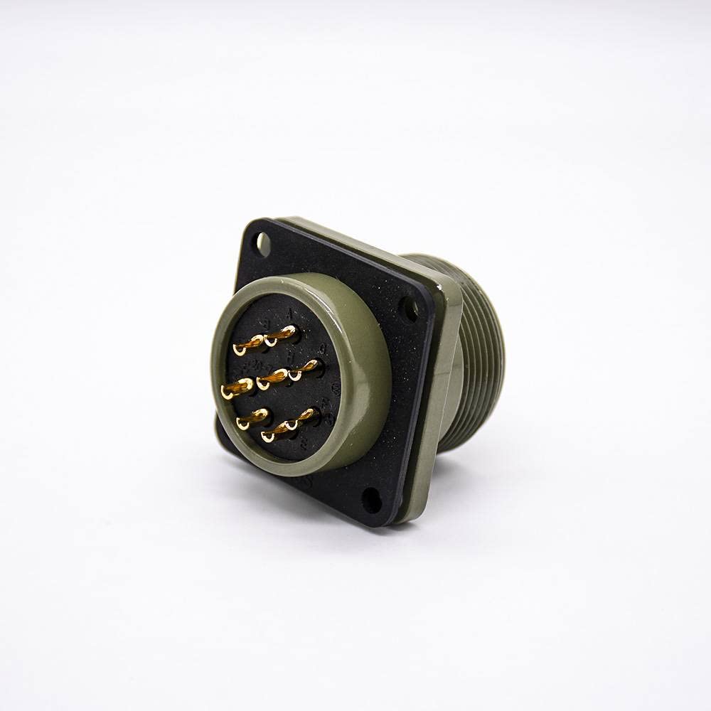 Military Spec Connectors MS5015 Circular Connector 8 Pin MS3102A20-7P Male Socket and MS3106A20-7S Female Plug Size 20 Straight Square Flange