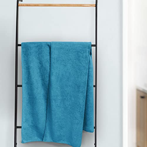Image of Sassoon Venir Microfiber 1 Piece Kids Bath Towel 450 GSM (50x100cm, Peacock Color) Ultra Soft Material, Towel for Daily use