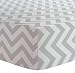 Kushies Baby Fitted Change Pad Sheet, Grey Chevron