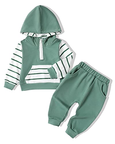 Image of NZRVAWS Toddler Baby Boy Infant Gifts Fall Winter Clothes Hoodie Tops Sweatshirt Pants Set 3 6 12 18 24 Months 2T 3T Outfits