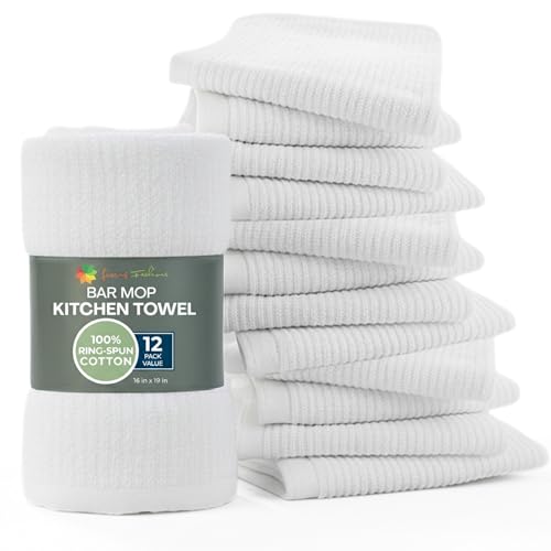 Bar Towels - Bar Mop Cleaning Kitchen Towels (12 Pack, 16