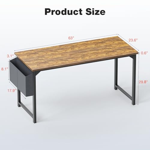 image for Sweetcrispy Computer Office Desk 63 Inch Student Kids Study Writing Wo