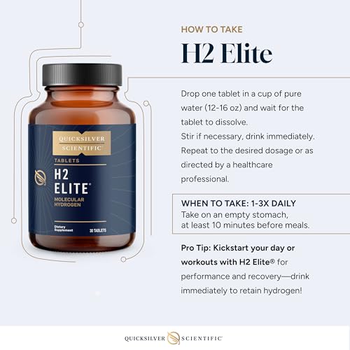 Quicksilver Scientific H2 Elite - Molecular Hydrogen for Energy + Metabolism Support, Water Tablets Perfect for Open Containers - Magnesium Malate Drink Additive (30 Molecular Hydrogen Tablets) - Image 7