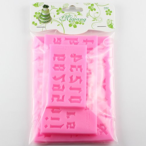 Mujiang Number Chocolate Mould Silicone Letter Mold Candy Making Alphabet Fondant Molds Set Of 3 #TOP1