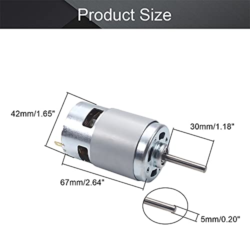 Image of Fielect 1 Pcs DC Motor 24V 20000RPM 1A Micro Motor Mini Motor Electric Motor Round Shaft for RC Boat Toys Model DIY Hobby